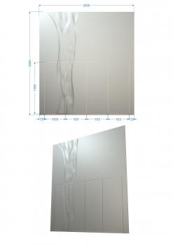Geometrical panel (PGM_0113) 3D model for CNC machine